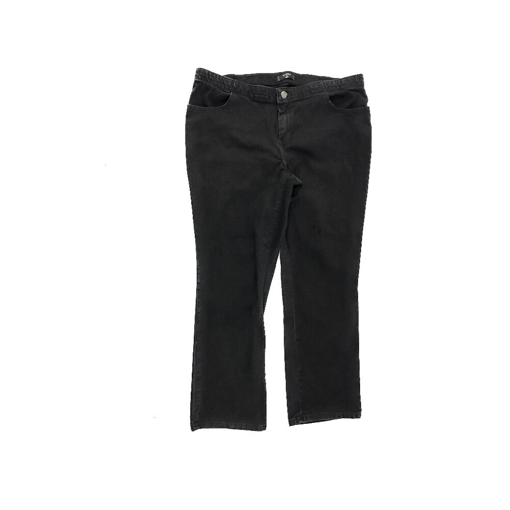 Riders By Lee Straight‎ Leg Women's size 18WP Black Denim Jeans
